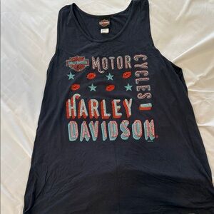 Harley-Davidson Black and Red Graphic Tank